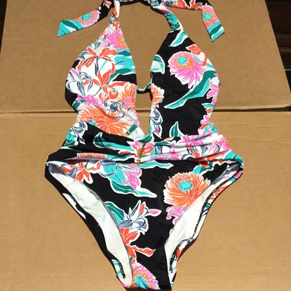 NWT $152 TRINA TURK US 4 TROPIC WAVE ONE PIECE - Picture 2 of 12